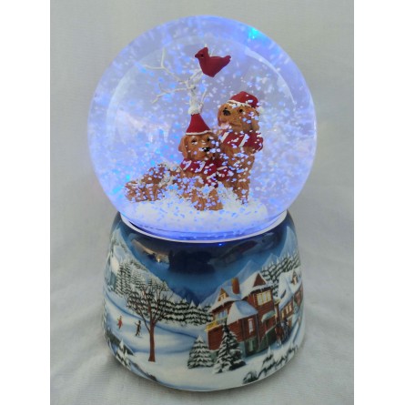 Sfera di neve Led Cani